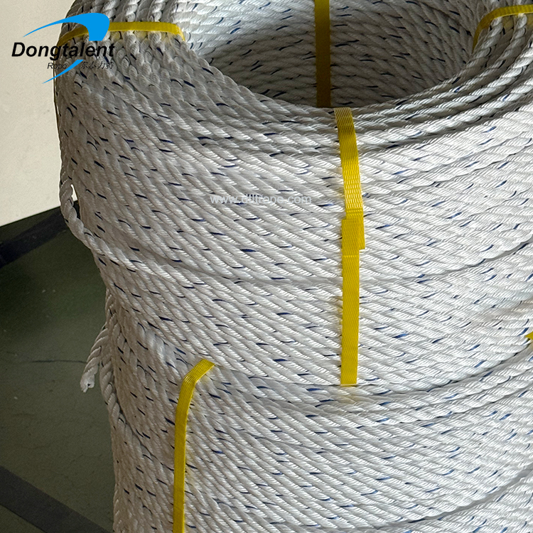 Factory 3-strand pp twisted packing rope for fishing mooring 6mm 4mm 30mm pp polypropylene material rope for ship