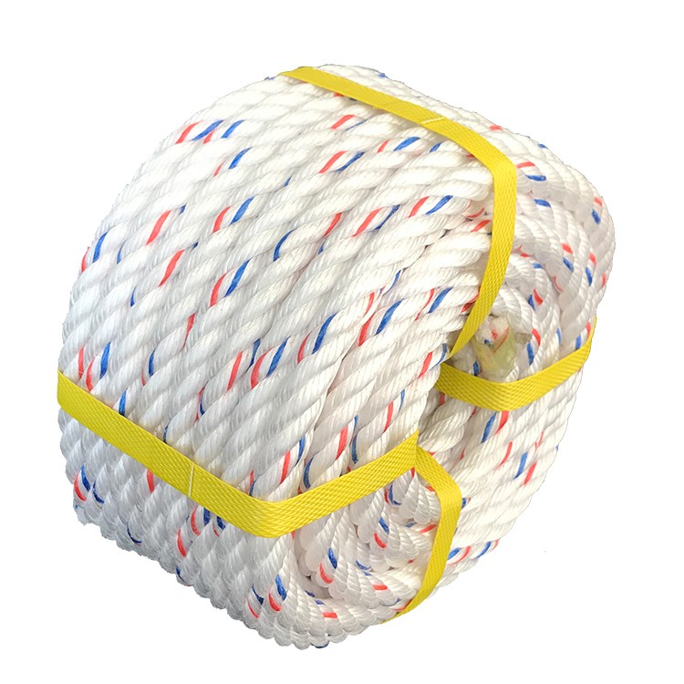 PP rope is made from first-class virgin polypropylene marerial, PP danline rope is divided into three strand or four strand rope.The size range is 4mm to 50mm diameter, and can also be "S" or "Z" twisting method according to customer requirements. For the rope color, any color can be made, and can be customized according to customer’s requirements. For the package, usually use coil,bundle,and reel,the outer packaging is generally carton or woven bag.